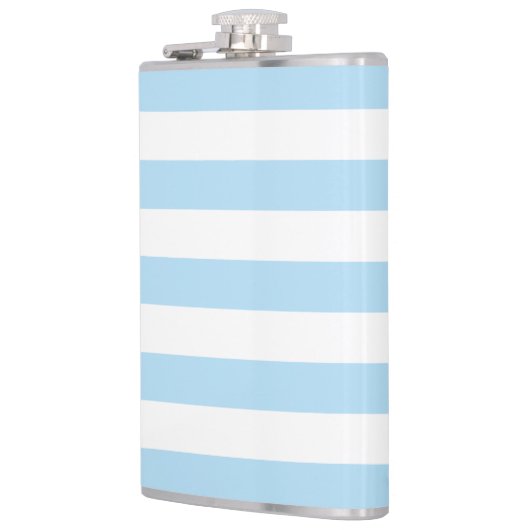 Blaue Streifen, weiße Streifen, gestreiftes Muster Flachmann (Links)