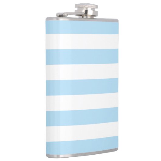 Blaue Streifen, weiße Streifen, gestreiftes Muster Flachmann (Rechts)