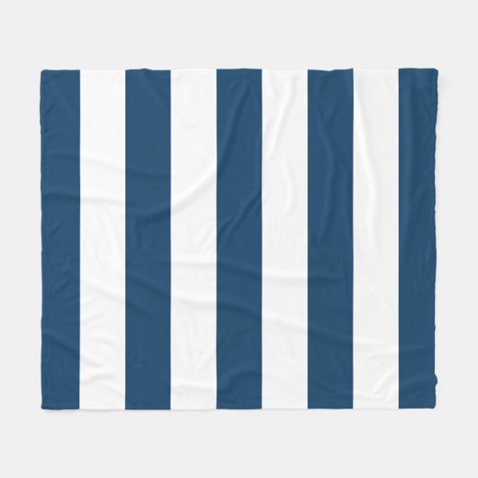 Blaue Streifen, weiße Streifen, gestreiftes Muster Fleecedecke (Vorderseite (Horizontal))