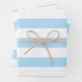 Blaue Streifen, weiße Streifen, gestreiftes Muster Geschenkpapier Set (Beispiel)