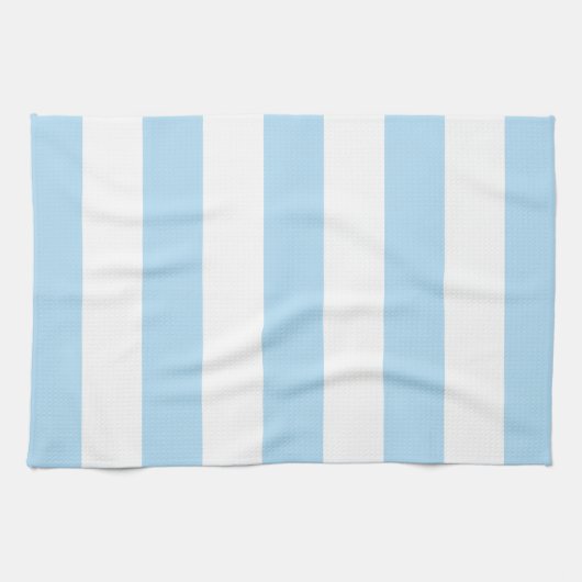 Blaue Streifen, weiße Streifen, gestreiftes Muster Geschirrtuch (Horizontal)