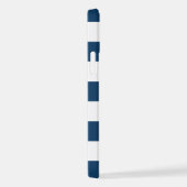 Blaue Streifen, weiße Streifen, gestreiftes Muster iPhone Hülle (Rechte Seite)