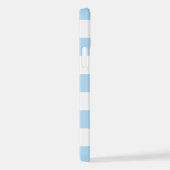 Blaue Streifen, weiße Streifen, gestreiftes Muster iPhone Hülle (Rechte Seite)