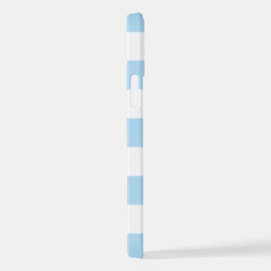Blaue Streifen, weiße Streifen, gestreiftes Muster iPhone Hülle (Rechte Seite)