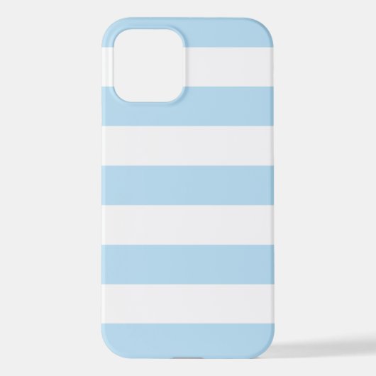 Blaue Streifen, weiße Streifen, gestreiftes Muster iPhone Hülle (Rückseite)