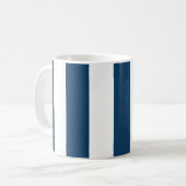 Blaue Streifen, weiße Streifen, gestreiftes Muster Kaffeetasse (Vorderseite Links)