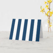 Blaue Streifen, weiße Streifen, gestreiftes Muster Karte (Gelbe Blume)