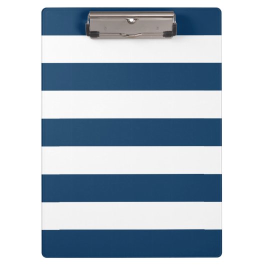 Blaue Streifen, weiße Streifen, gestreiftes Muster Klemmbrett (Vorderseite)