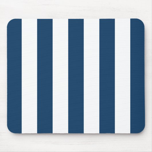 Blaue Streifen, weiße Streifen, gestreiftes Muster Mousepad (Vorne)