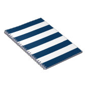 Blaue Streifen, weiße Streifen, gestreiftes Muster Notizblock (Rechte Seite)