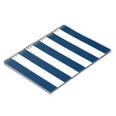 Blaue Streifen, weiße Streifen, gestreiftes Muster Notizblock (Linke Seite)