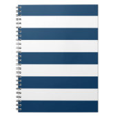 Blaue Streifen, weiße Streifen, gestreiftes Muster Notizblock (Vorderseite)