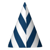 Blaue Streifen, weiße Streifen, gestreiftes Muster Partyhütchen (Rückseite)