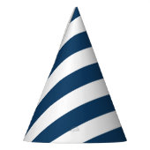 Blaue Streifen, weiße Streifen, gestreiftes Muster Partyhütchen (Links)