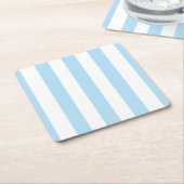 Blaue Streifen, weiße Streifen, gestreiftes Muster Rechteckiger Pappuntersetzer (angewinkelt)