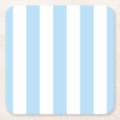 Blaue Streifen, weiße Streifen, gestreiftes Muster Rechteckiger Pappuntersetzer (Vorderseite)