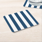 Blaue Streifen, weiße Streifen, gestreiftes Muster Rechteckiger Pappuntersetzer (angewinkelt)