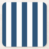 Blaue Streifen, weiße Streifen, gestreiftes Muster Rechteckiger Pappuntersetzer (Vorderseite)