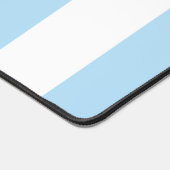 Blaue Streifen, weiße Streifen, gestreiftes Muster Schreibtischunterlage (Ecke)