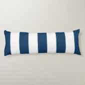 Blaue Streifen, weiße Streifen, gestreiftes Muster Seitenschläferkissen (Rückseite)