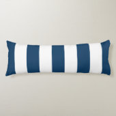 Blaue Streifen, weiße Streifen, gestreiftes Muster Seitenschläferkissen (Vorderseite)