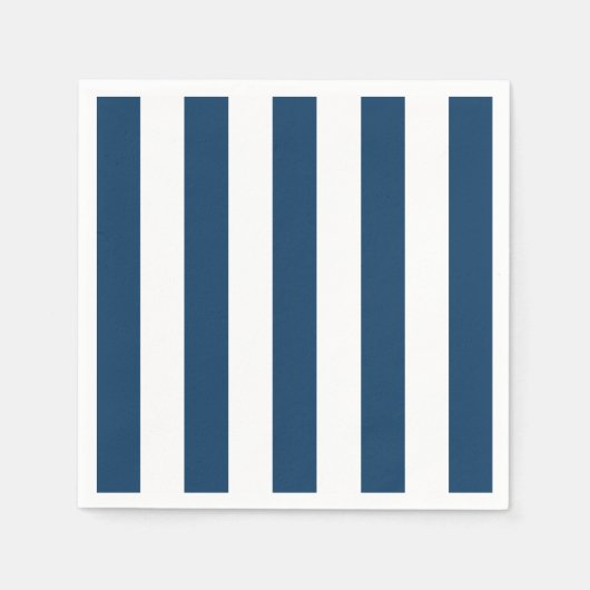 Blaue Streifen, weiße Streifen, gestreiftes Muster Serviette (Vorderseite)