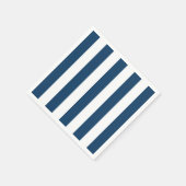 Blaue Streifen, weiße Streifen, gestreiftes Muster Serviette (Ecke)