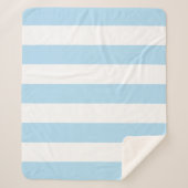 Blaue Streifen, weiße Streifen, gestreiftes Muster Sherpadecke (Vorderseite)