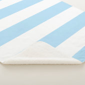 Blaue Streifen, weiße Streifen, gestreiftes Muster Sherpadecke (3/4)