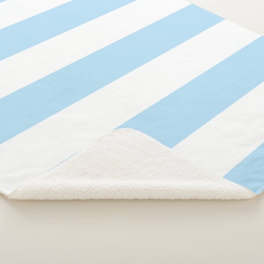 Blaue Streifen, weiße Streifen, gestreiftes Muster Sherpadecke (3/4)