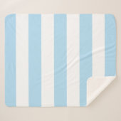 Blaue Streifen, weiße Streifen, gestreiftes Muster Sherpadecke (Vorderseite (Horizontal))