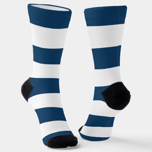 Blaue Streifen, weiße Streifen, gestreiftes Muster Socken (Gewinkelt)