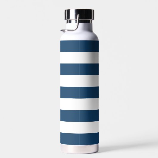 Blaue Streifen, weiße Streifen, gestreiftes Muster Trinkflasche (Rechts)