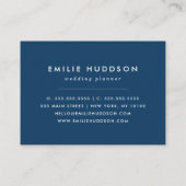 Blaue Streifen, weiße Streifen, gestreiftes Muster Visitenkarte (Rückseite)