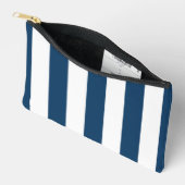 Blaue Streifen, weiße Streifen, gestreiftes Muster Zubehörtasche (Offen)