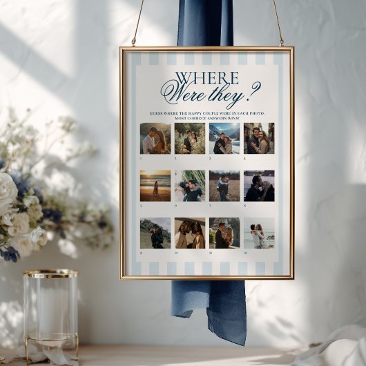 Blaue Streifen Wo waren sie Poster