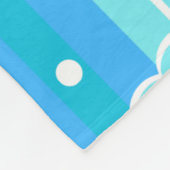 blaue Streifen Wolken Punkte Fleecedecke (Ecke)