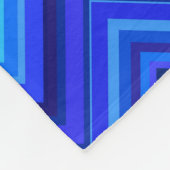 Blaue Streifen Zickzack-Muster Fleecedecke (Ecke)