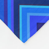 Blaue Streifen Zickzack-Muster Fleecedecke (Ecke)