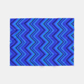 Blaue Streifen Zickzack-Muster Fleecedecke (Vorderseite (Horizontal))
