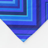 Blaue Streifen Zickzack-Muster Fleecedecke (Ecke)