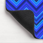Blaue Streifen Zickzack-Muster Mousepad (Ecke)