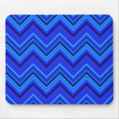 Blaue Streifen Zickzack-Muster Mousepad (Vorne)