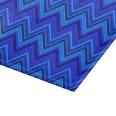 Blaue Streifen Zickzack-Muster Schneidebrett (Ecke)