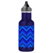 Blaue Streifen Zickzack-Muster Trinkflasche (Rechts)