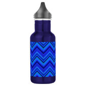 Blaue Streifen Zickzack-Muster Trinkflasche (Links)