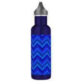 Blaue Streifen Zickzack-Muster Trinkflasche (Links)