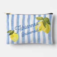 Blaue Streifen Zitronen Brautjungfern Geschenke pe