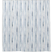 Blaue Streifenmuster Duschvorhang (Vorderseite)