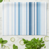 Blaue Streifenmuster Geschirrtuch (Gefaltet)